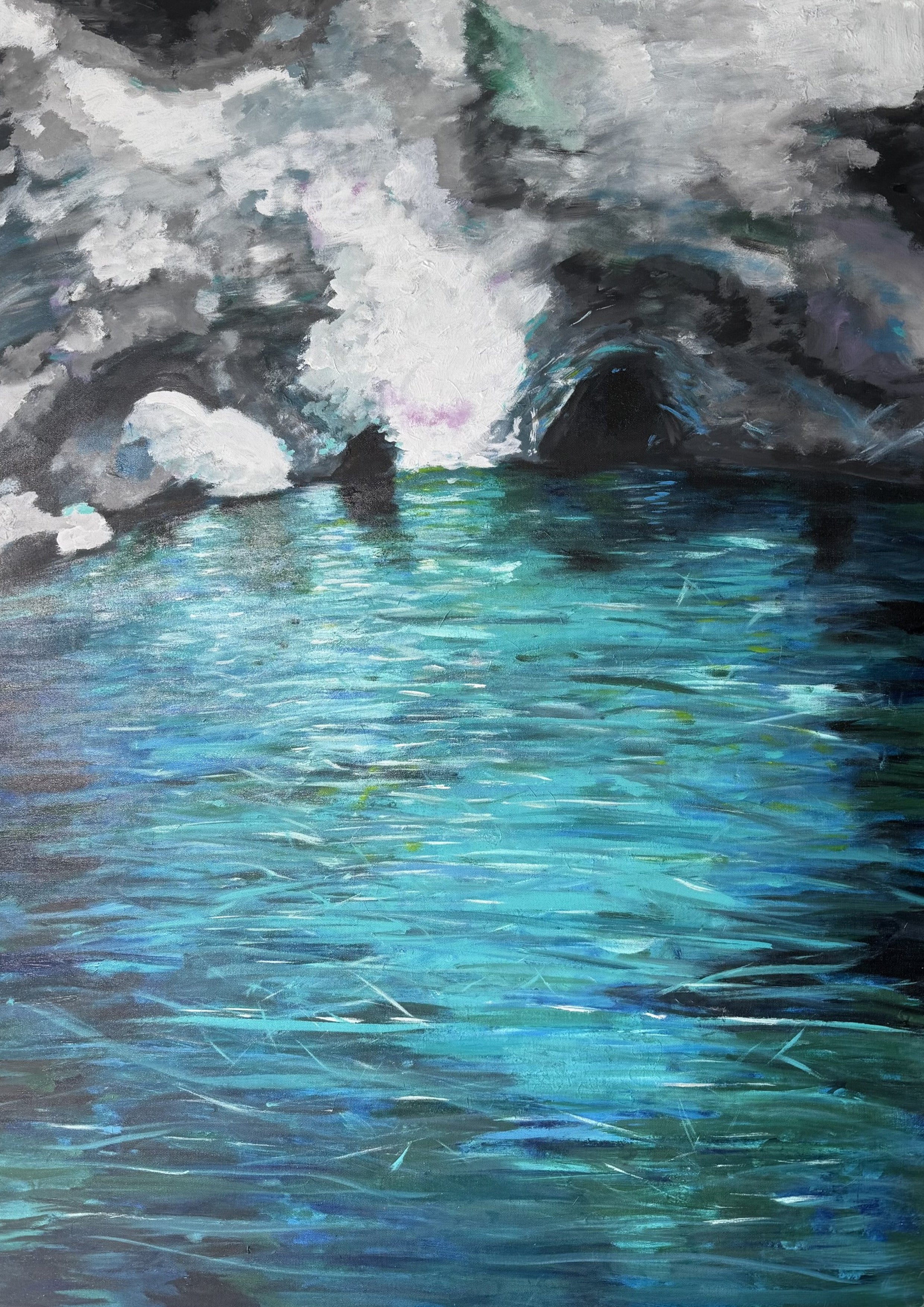 Blue Grotto - Stretched Canvas