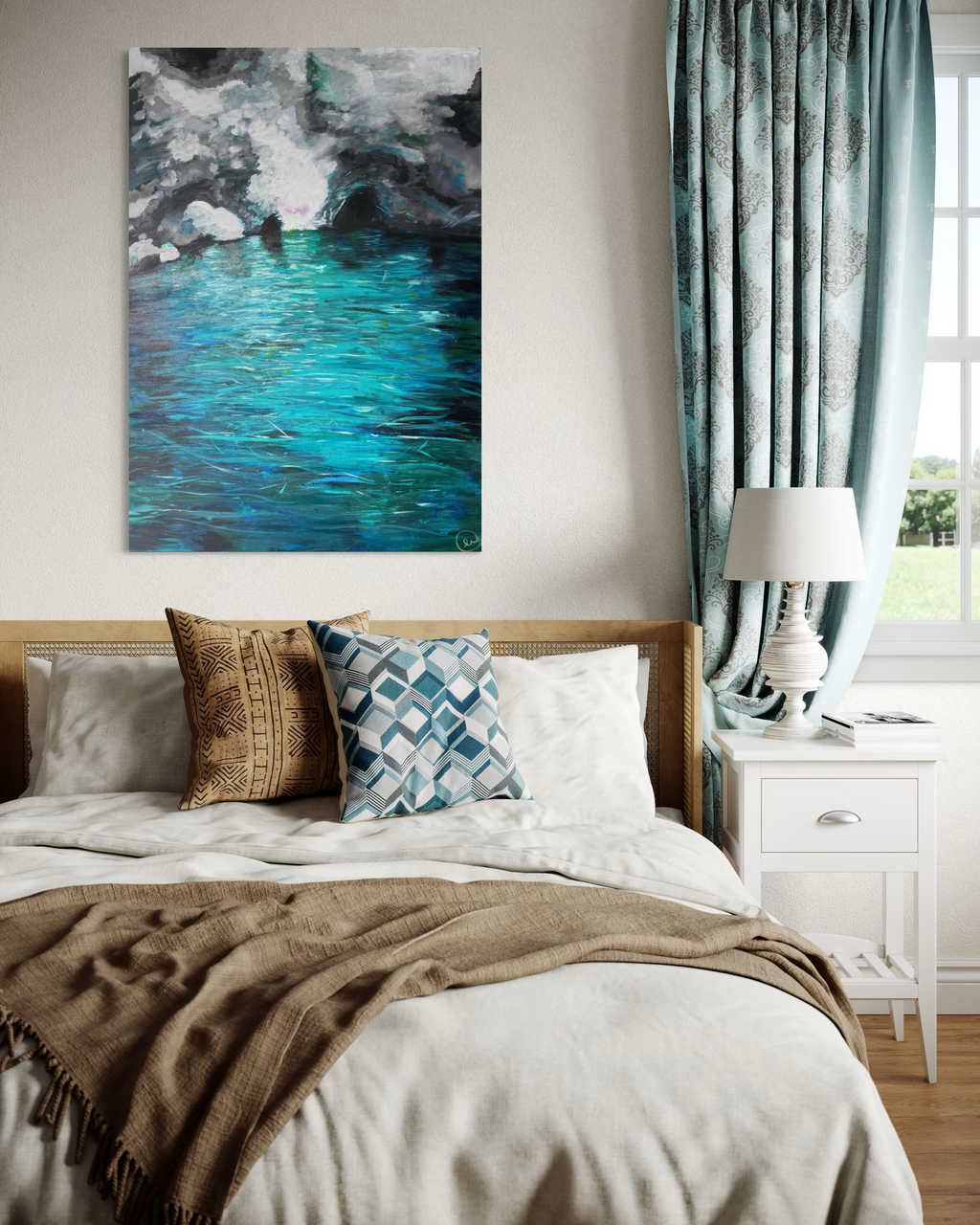 Blue Grotto - Stretched Canvas